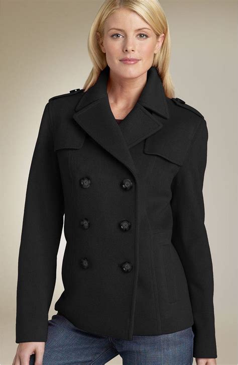 michael kors womens pea coat|Wool Melton Peacoat .